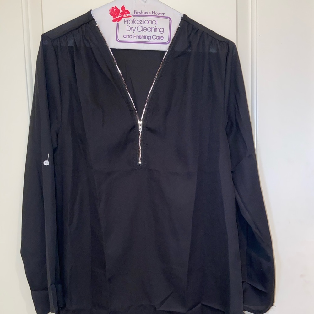 Black zip top